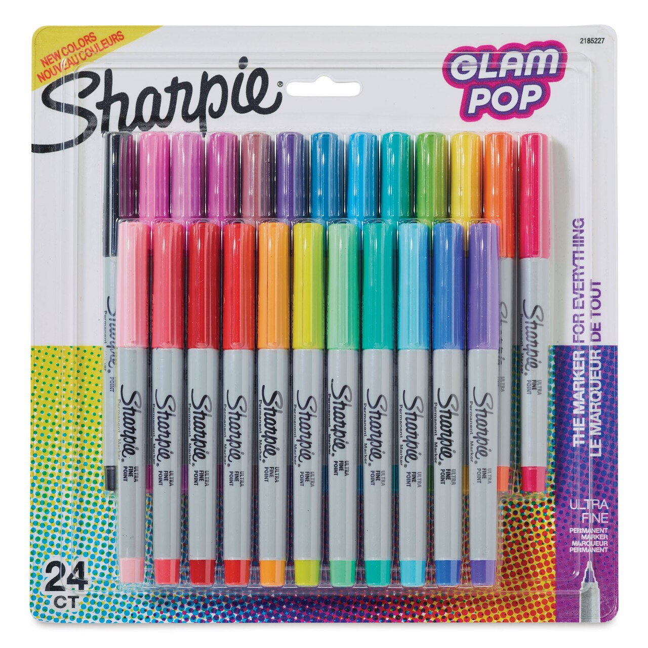 Sharpie Ultra-Fine Point Markers - Glam Pop Colors, Set of 24